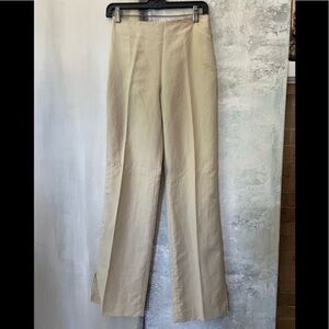 MOTIVI Italy Cream Linen Cigarette Pants S